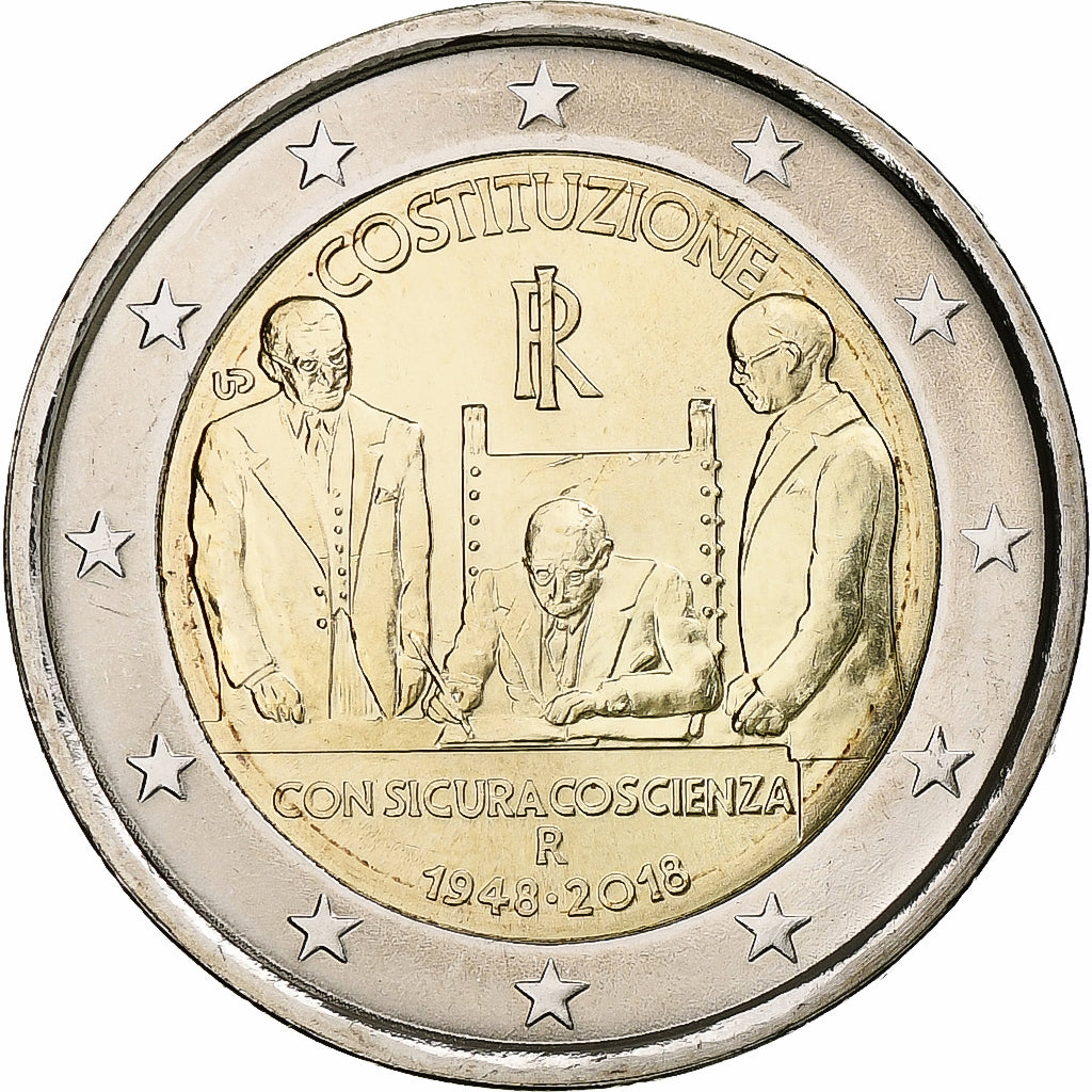 Italia, 
  
  2 euro, 
  
  2018