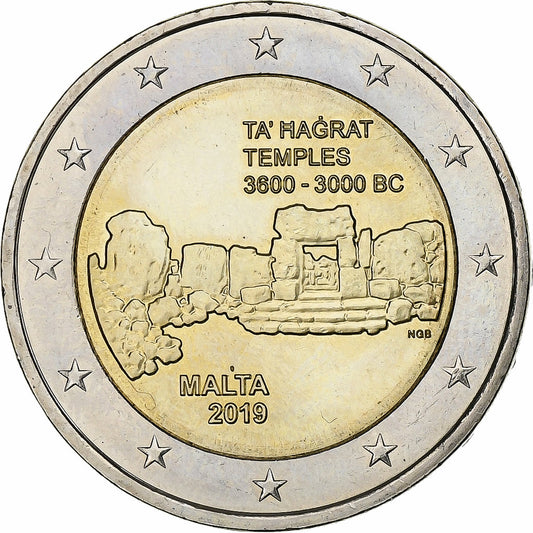 Malta, 
  
  2 euro, 
  
  Templele Ta' Hagrat