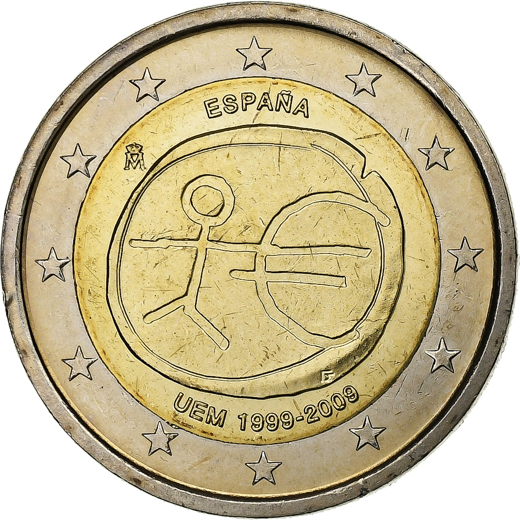 Spania, 
  
  2 euro, 
  
  UEM