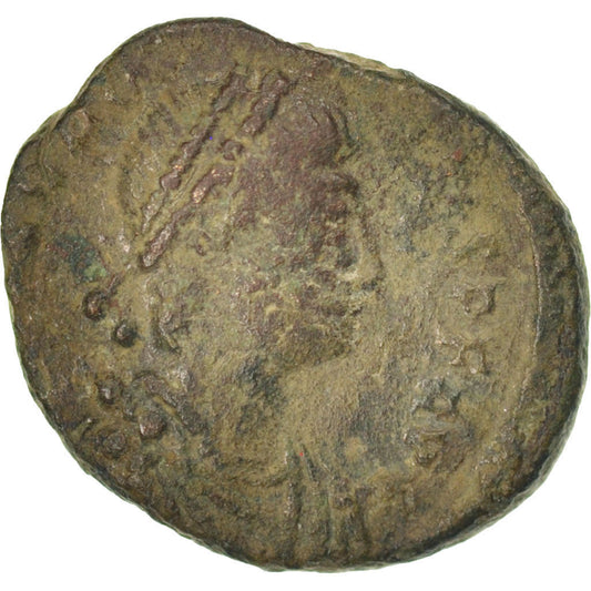 Monedă, 
  
  Teodosie I, 
  
  Follis