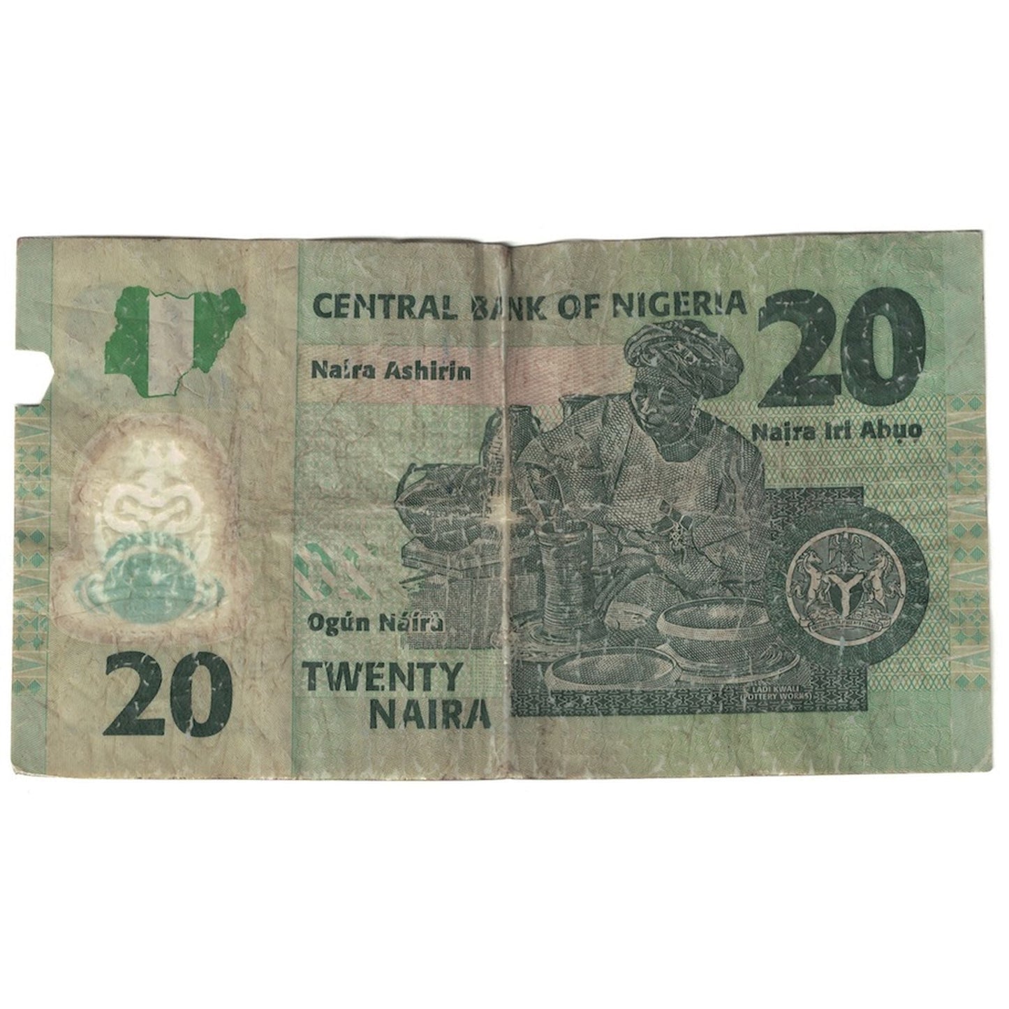 bancnota, 
  
  Nigeria, 
  
  20 Naira