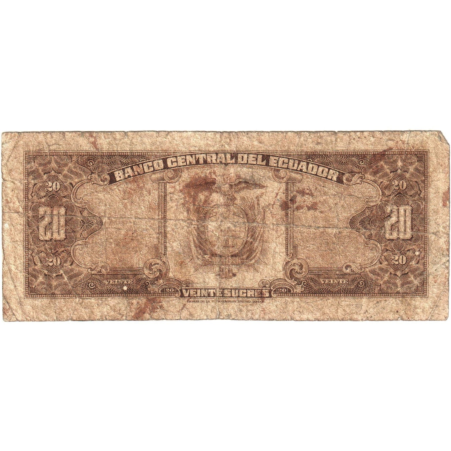 Ecuador, 
  
  20 de sucre, 
  
  1980