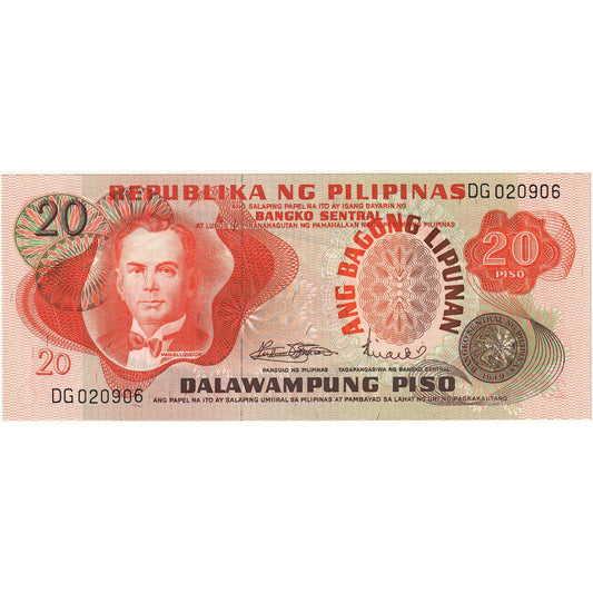 Filipine, 
  
  20 Piso, 
  
  1969