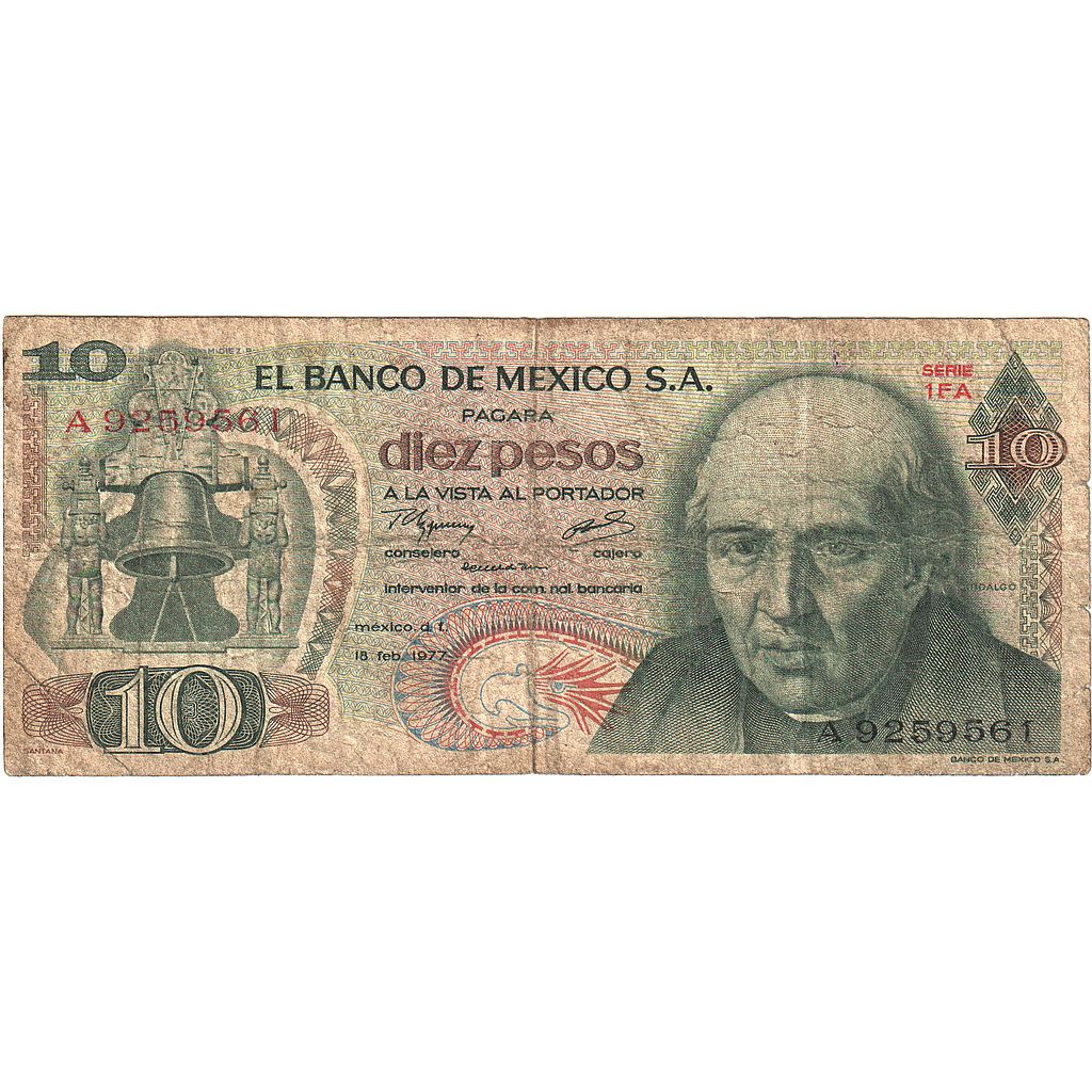 Mexic, 
  
  10 pesos, 
  
  1975