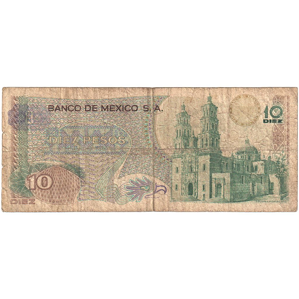 Mexic, 
  
  10 pesos, 
  
  1975