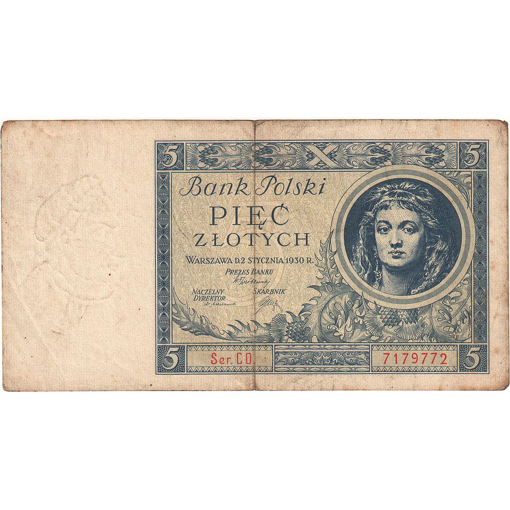 Polonia, 
  
  5 Zlotici, 
  
  1930