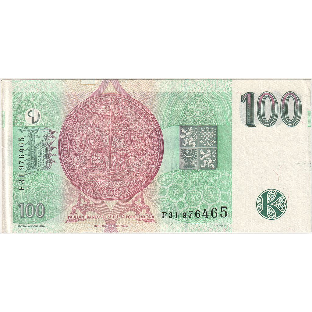 Republica Cehă, 
  
  100 de coroane, 
  
  1997