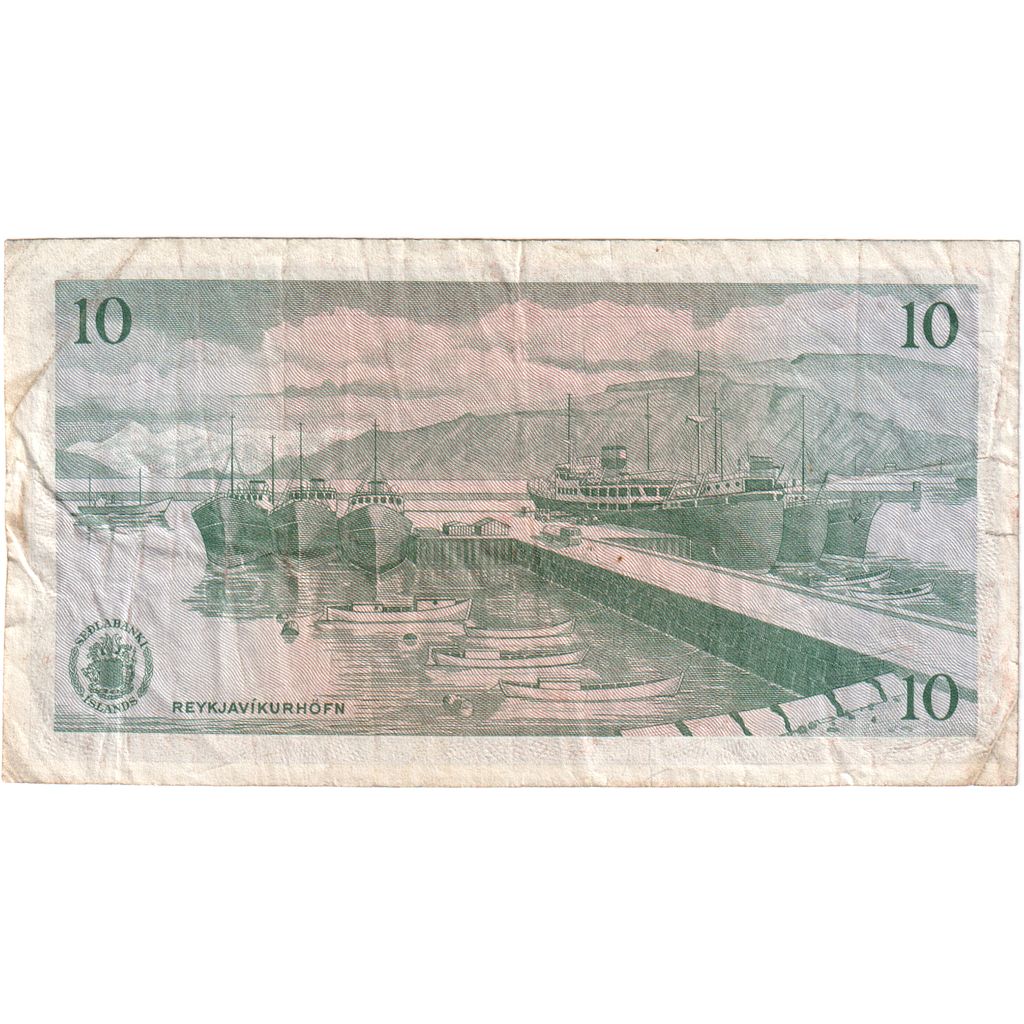 Islanda, 
  
  10 coroane, 
  
  1961-03-29