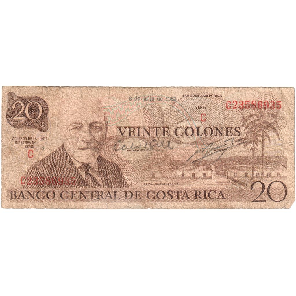 Costa Rica, 
  
  20 de coloane, 
  
  1982-07-08