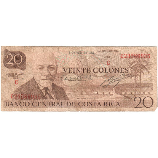 Costa Rica, 
  
  20 de coloane, 
  
  1982-07-08