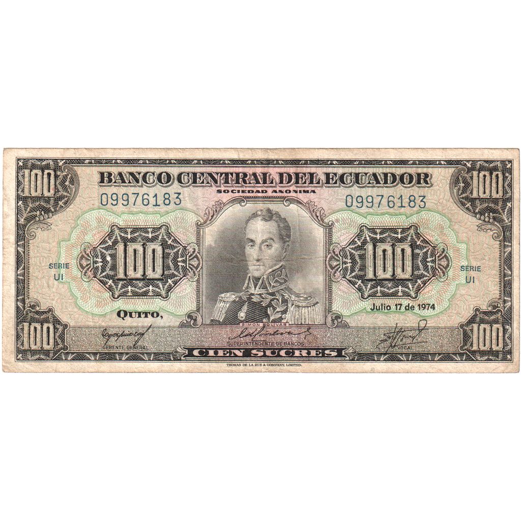 Ecuador, 
  
  100 de sucre, 
  
  17-07-1974