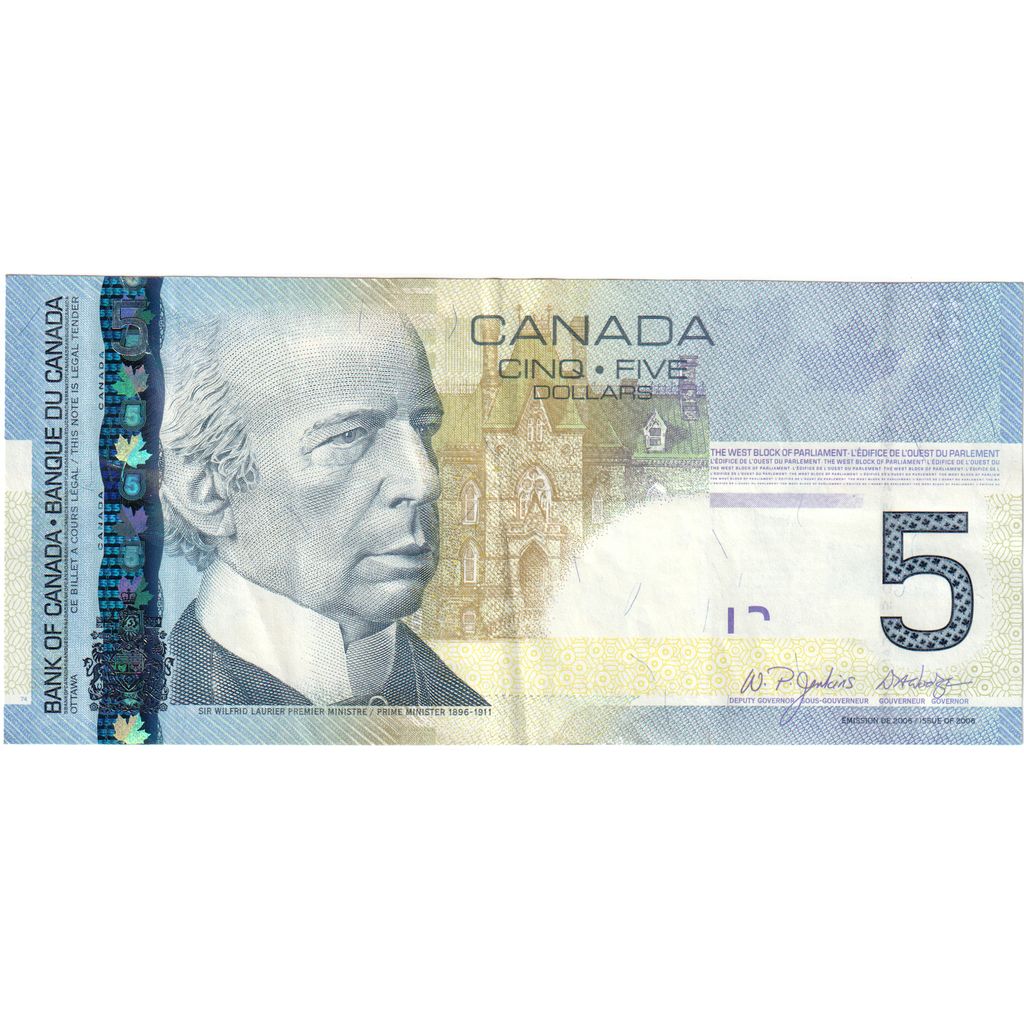 Canada, 
  
  5 dolari, 
  
  AU(55-58)