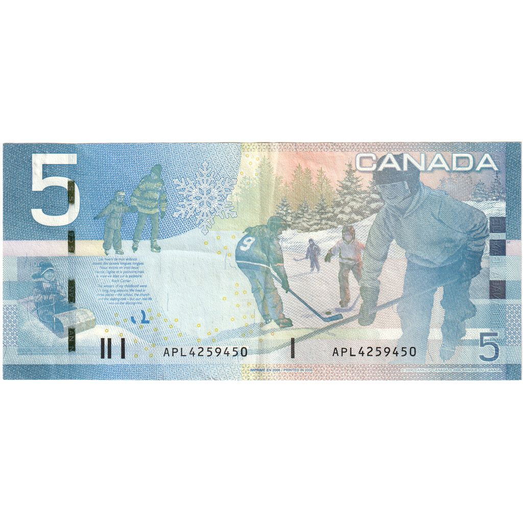 Canada, 
  
  5 dolari, 
  
  AU(55-58)