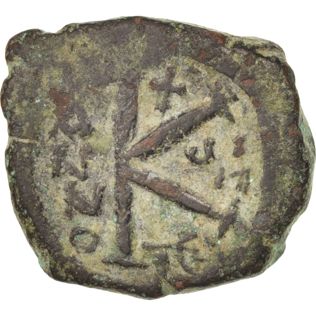 Maurice Tiberius, 
  
  Jumătate Follis, 
  
  582-602