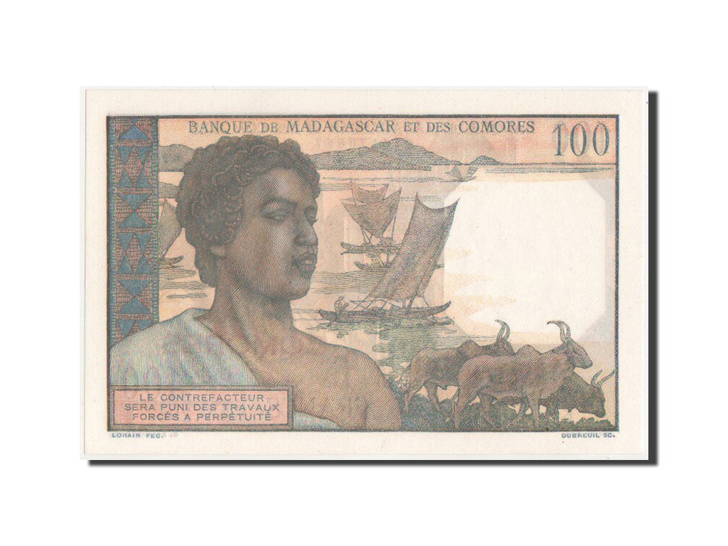 bancnota, 
  
  Comore, 
  
  100 de franci