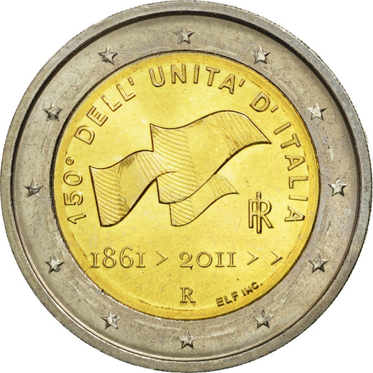 Italia, 
  
  2 euro, 
  
  150 dell unit italia