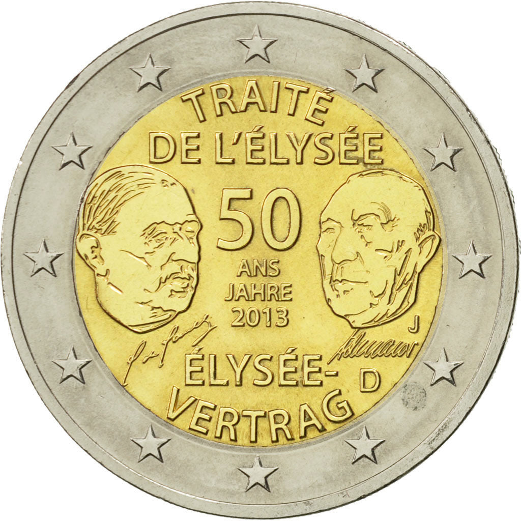 Germania, 
  
  2 euro, 
  
  Traité de l'Elysée