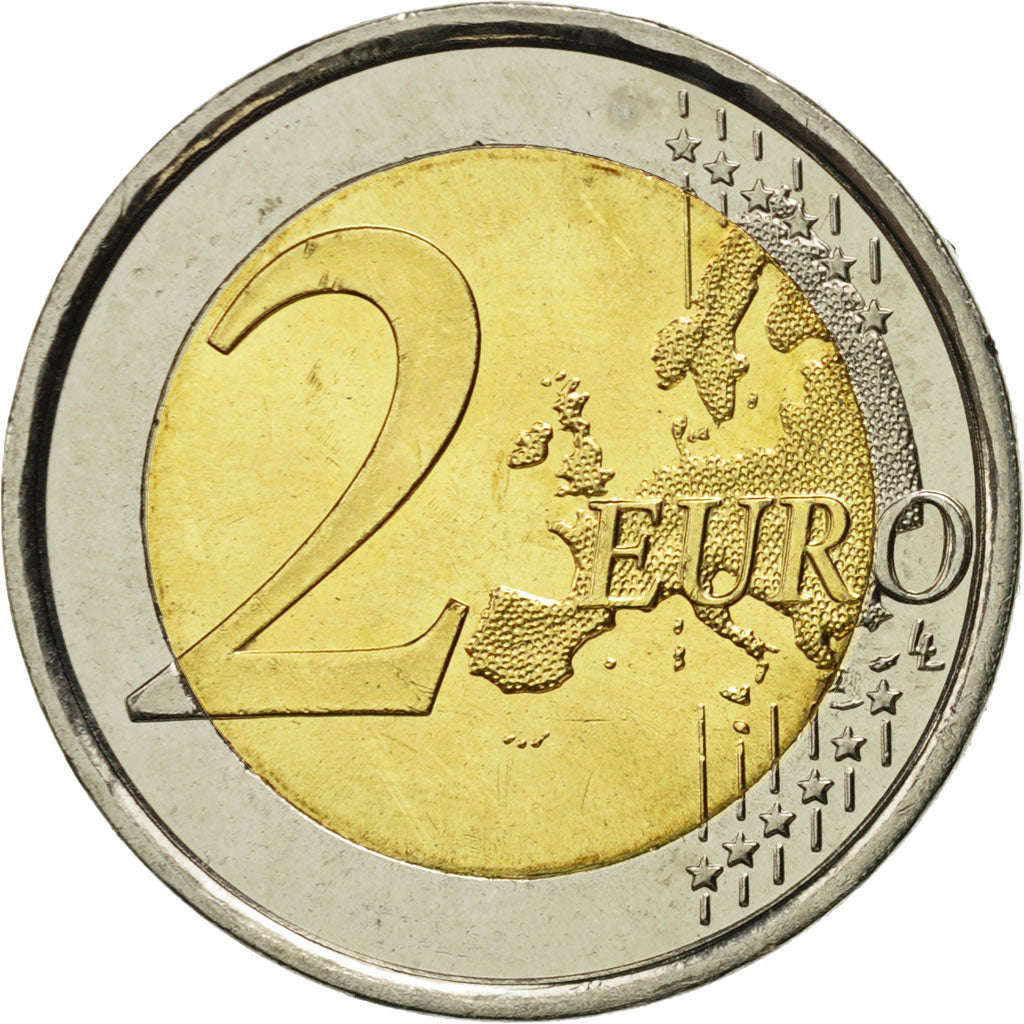 Spania, 
  
  2 euro, 
  
  10 ani de euro