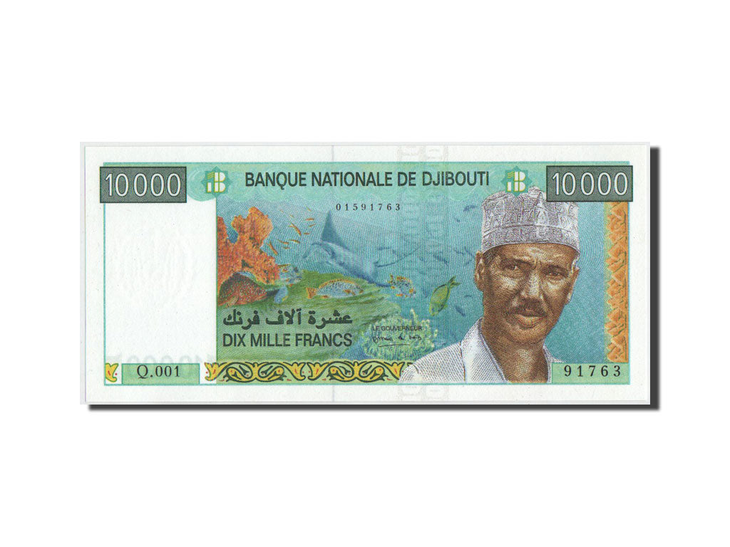 bancnota, 
  
  Djibouti, 
  
  10