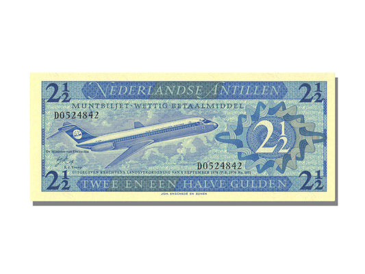 bancnota, 
  
  Antilele Olandeze, 
  
  2 1/2 Gulden