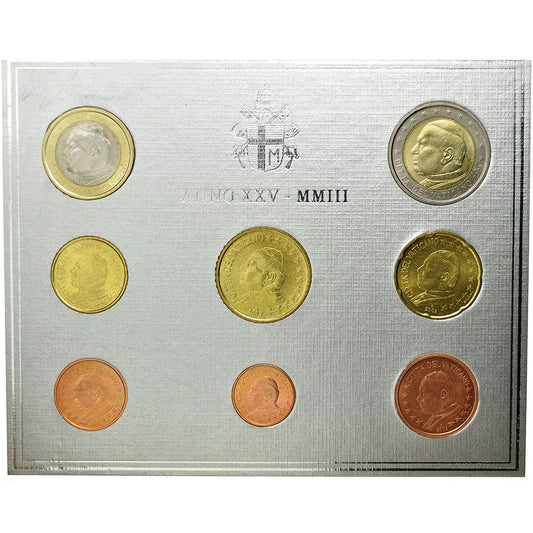 ORAȘUL VATICANULUI, 
  
  1 cent la 2 euro, 
  
  2003