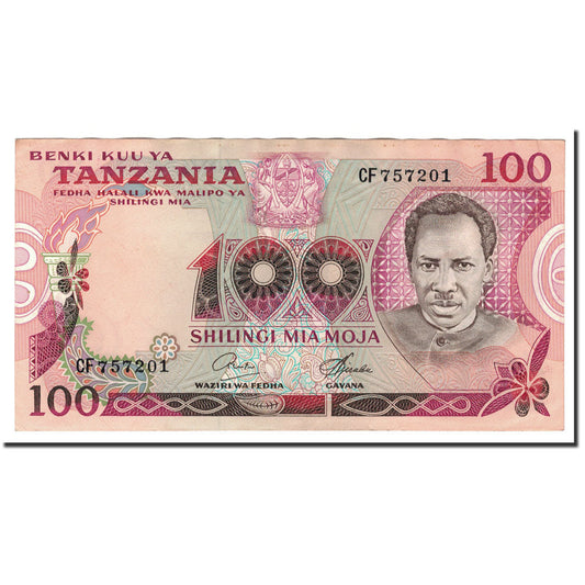 bancnota, 
  
  Tanzania, 
  
  100 Shilingi