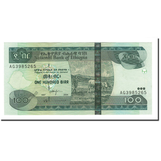 bancnota, 
  
  Etiopia, 
  
  100 Birr