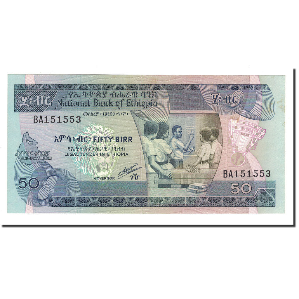 bancnota, 
  
  Etiopia, 
  
  50 Birr