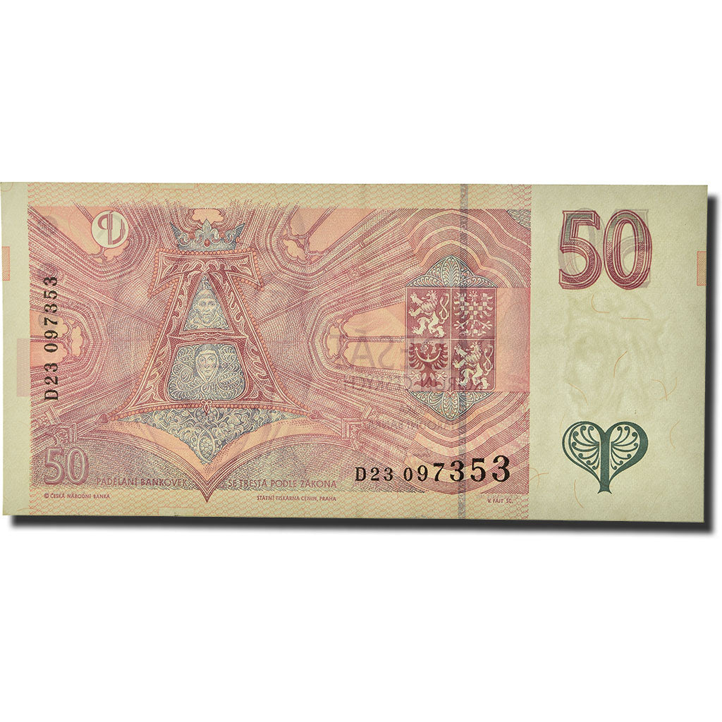 bancnota, 
  
  Republica Cehă, 
  
  50 de coroane