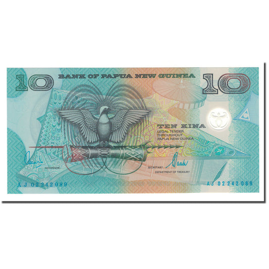 bancnota, 
  
  Papua Noua Guinee, 
  
  10 Kina