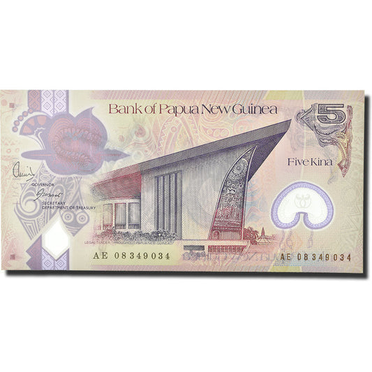 bancnota, 
  
  Papua Noua Guinee, 
  
  5 Kina