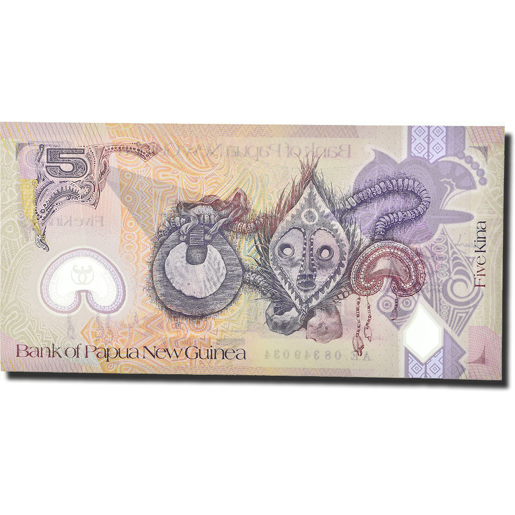 bancnota, 
  
  Papua Noua Guinee, 
  
  5 Kina