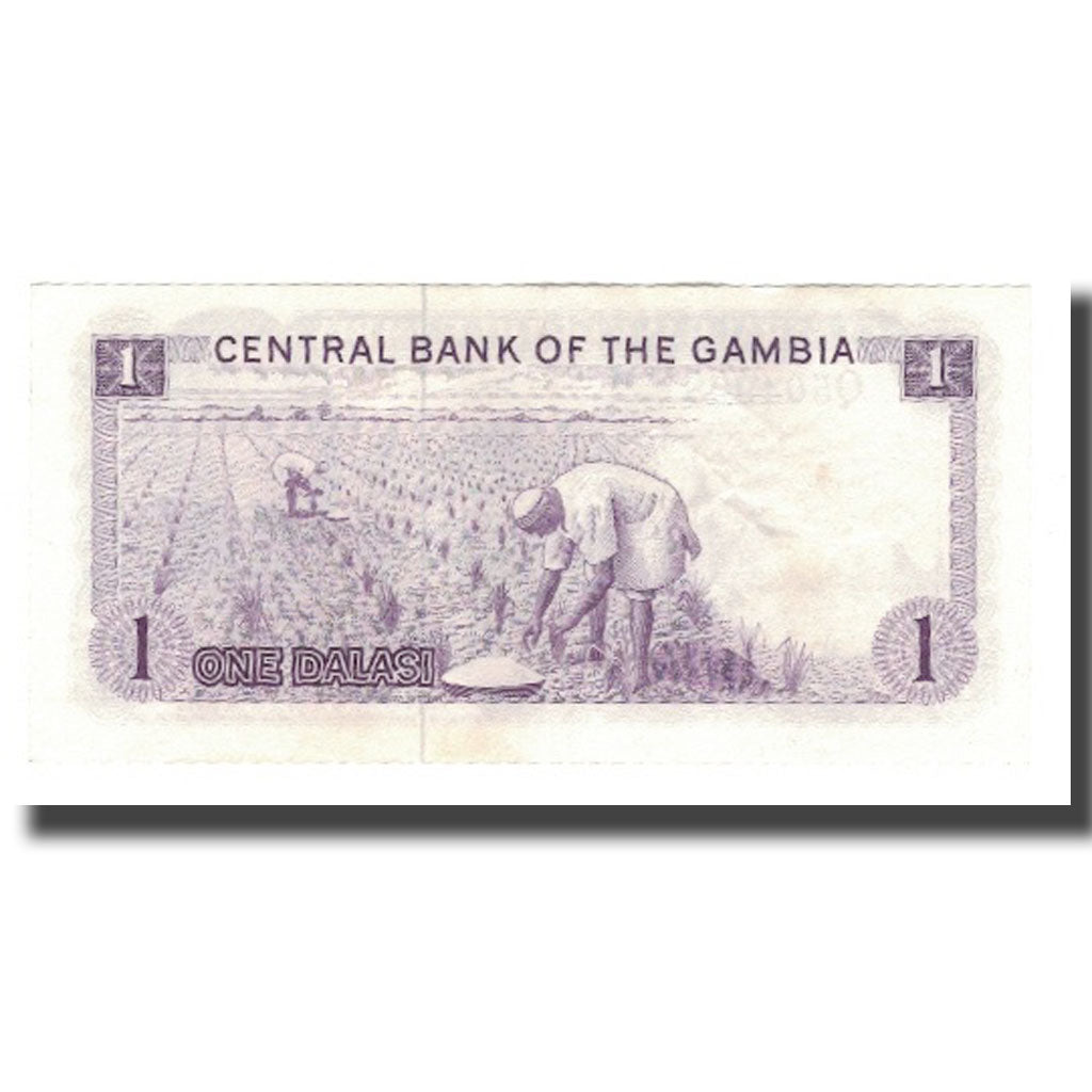 bancnota, 
  
  Gambia, 
  
  1 Dalasi