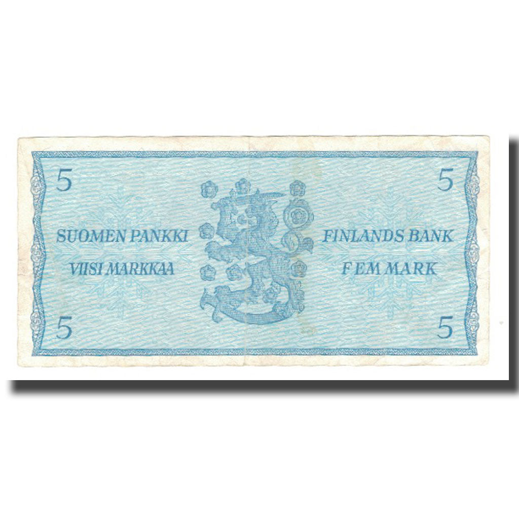 bancnota, 
  
  Finlanda, 
  
  5 Markkaa