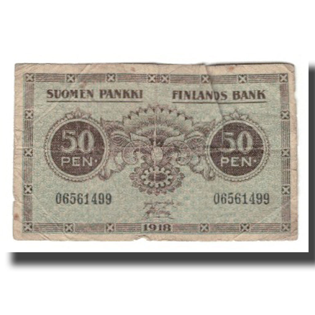 bancnota, 
  
  Finlanda, 
  
  50 Penniä