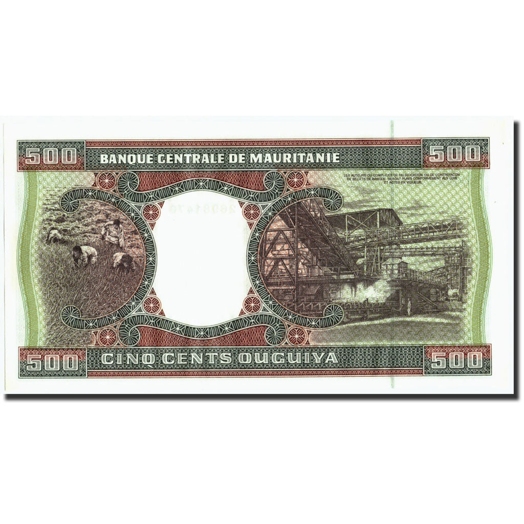 bancnota, 
  
  Mauritania, 
  
  500 Ouguiya