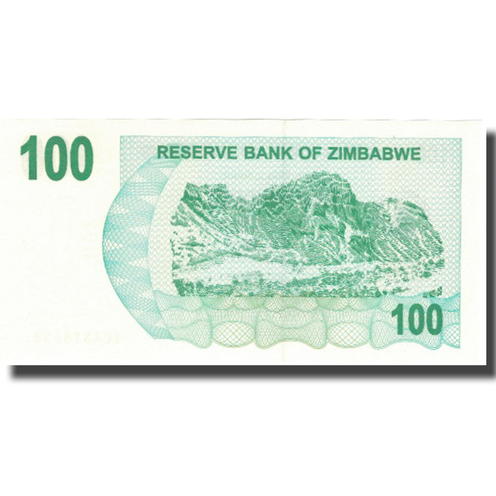 bancnota, 
  
  Zimbabwe, 
  
  100 de dolari