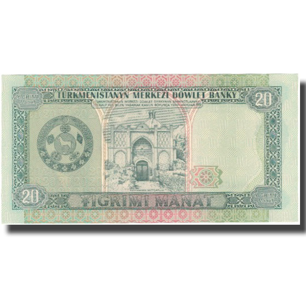 bancnota, 
  
  Turkmanistan, 
  
  20 Manat