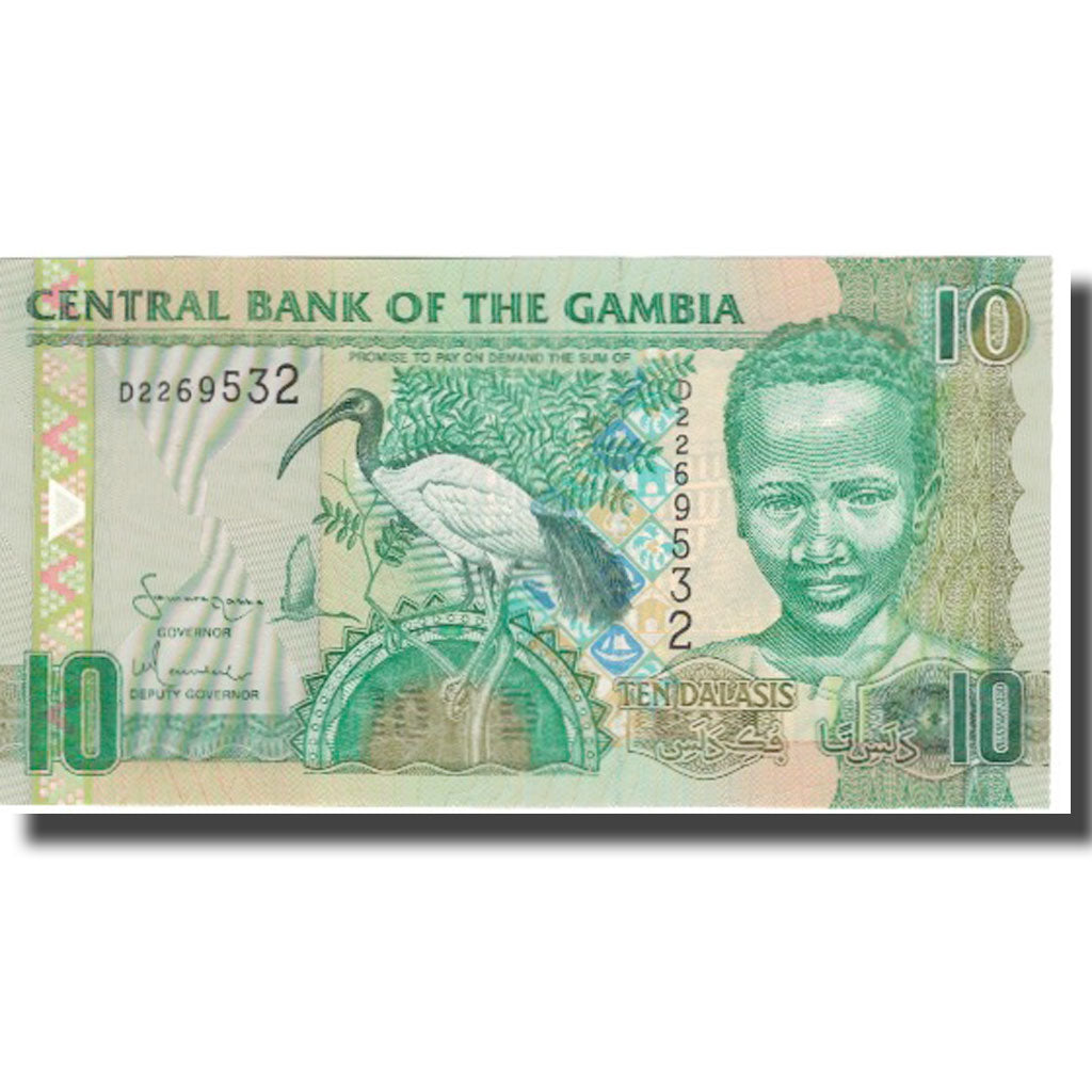 bancnota, 
  
  Gambia, 
  
  10 Dalasis