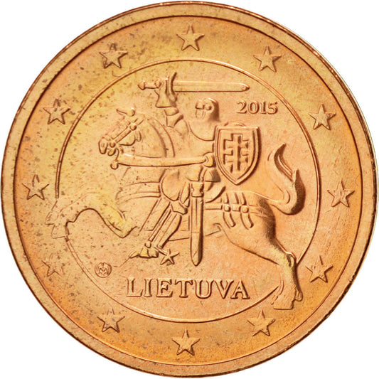 Monedă, 
  
  Lituania, 
  
  2 cenți de euro