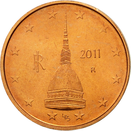 Italia, 
  
  2 cenți de euro, 
  
  2011