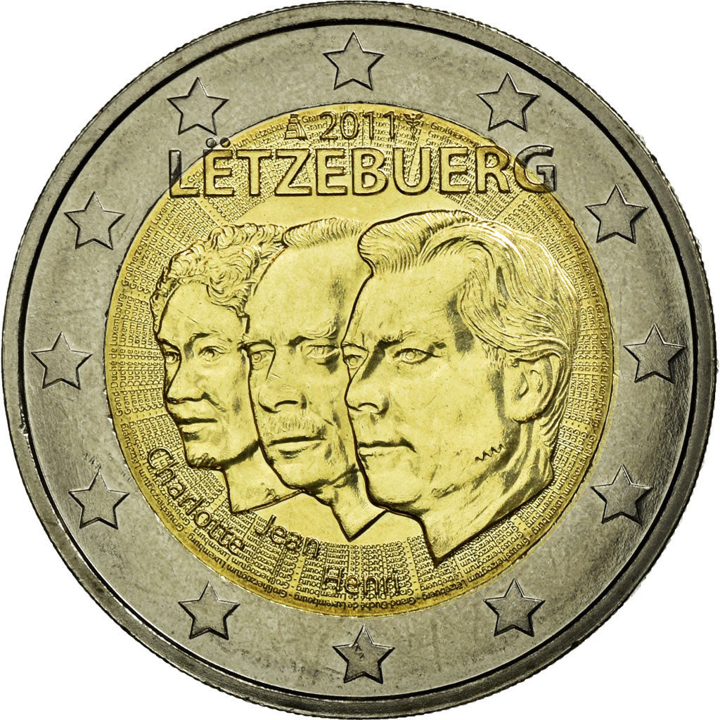 Luxemburg, 
  
  2 euro, 
  
  Jean de Luxemburg - Nassau