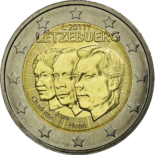 Luxemburg, 
  
  2 euro, 
  
  Jean de Luxemburg - Nassau