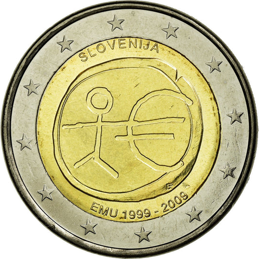 Slovenia, 
  
  2 euro, 
  
  Uniunea Monetară Europeană