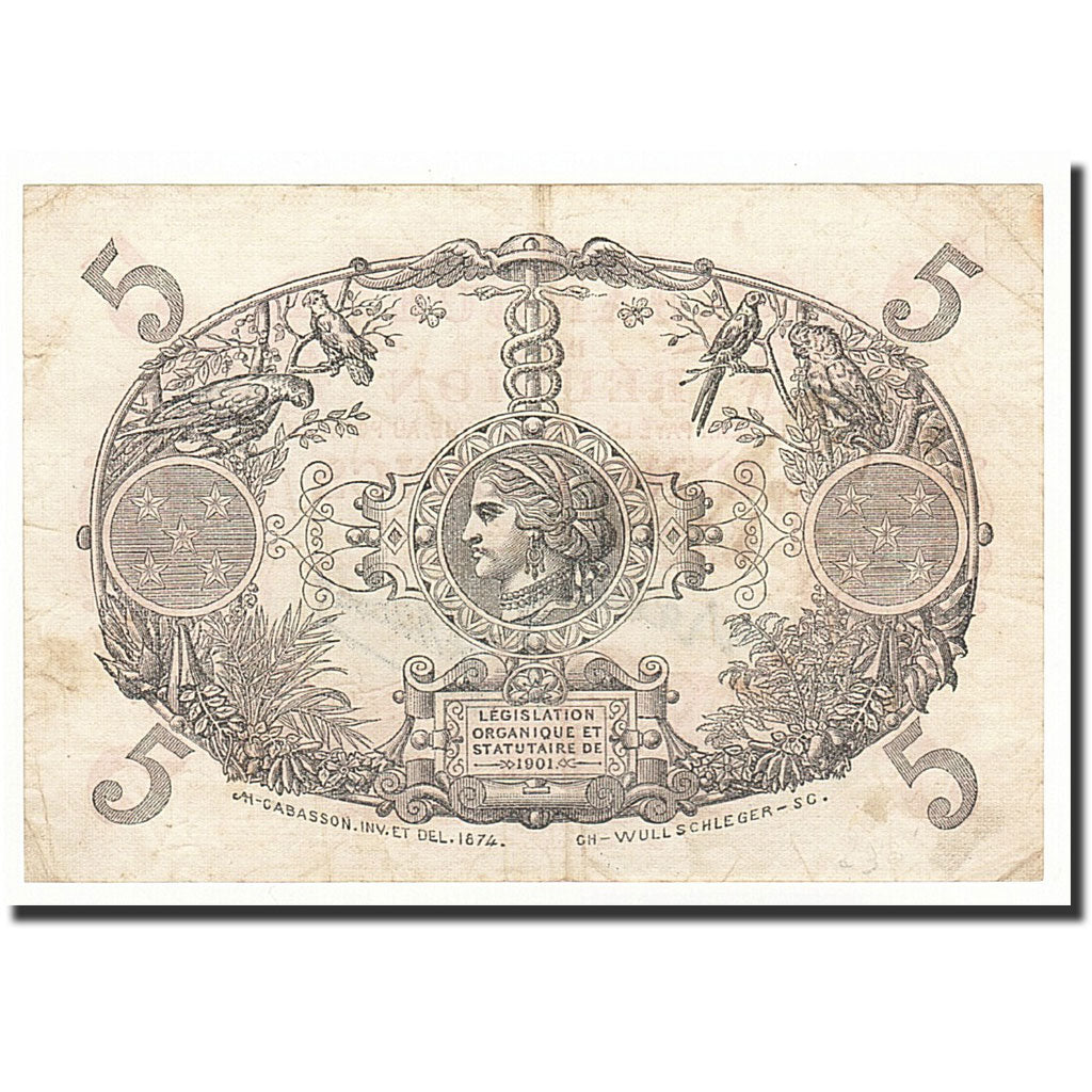 bancnota, 
  
  Reuniune, 
  
  5 franci