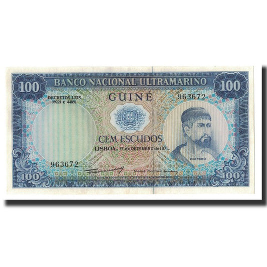 bancnota, 
  
  Guineea Portugheză, 
  
  100 de scude