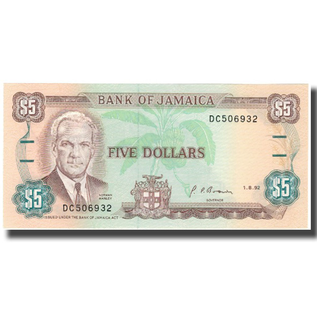 bancnota, 
  
  Jamaica, 
  
  5 dolari