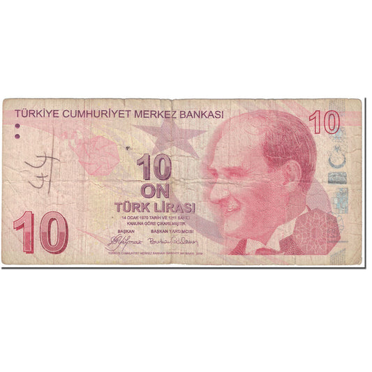 bancnota, 
  
  Curcan, 
  
  10 lire