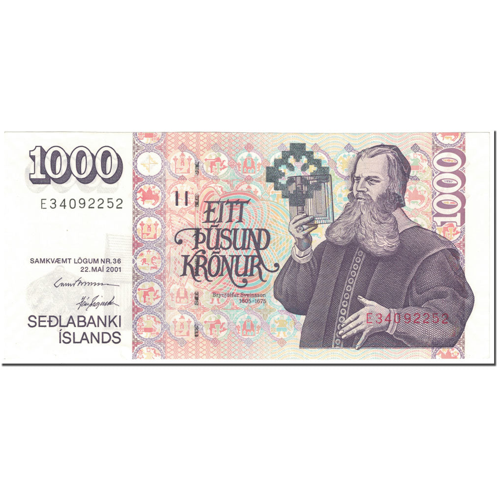 bancnota, 
  
  Islanda, 
  
  1000 de coroane