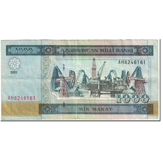 bancnota, 
  
  Azerbaidjan, 
  
  1000 Manat